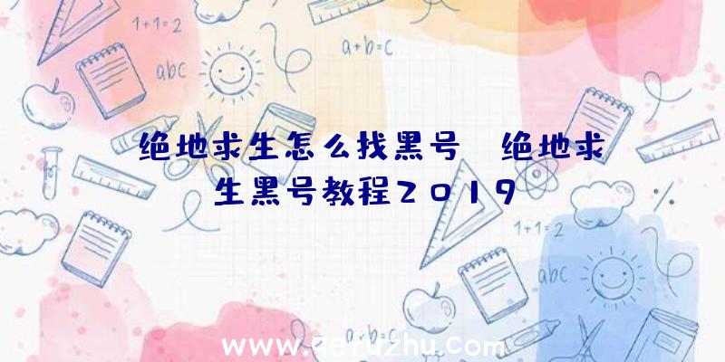 「绝地求生怎么找黑号」|绝地求生黑号教程2019